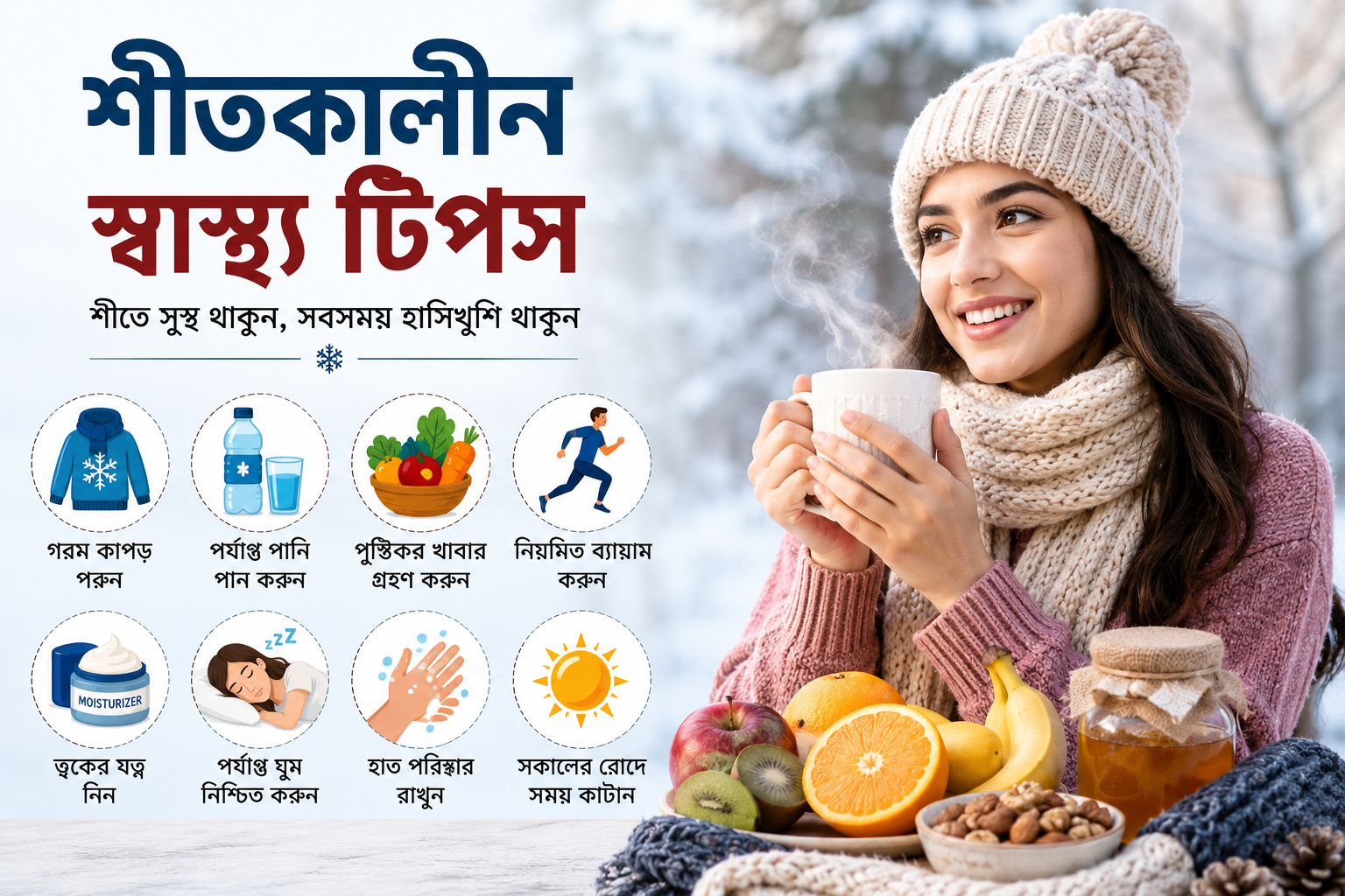 শীতকালীন স্বাস্থ্য টিপসঃ শীতে সুস্থ থাকার সম্পূর্ণ গাইড!