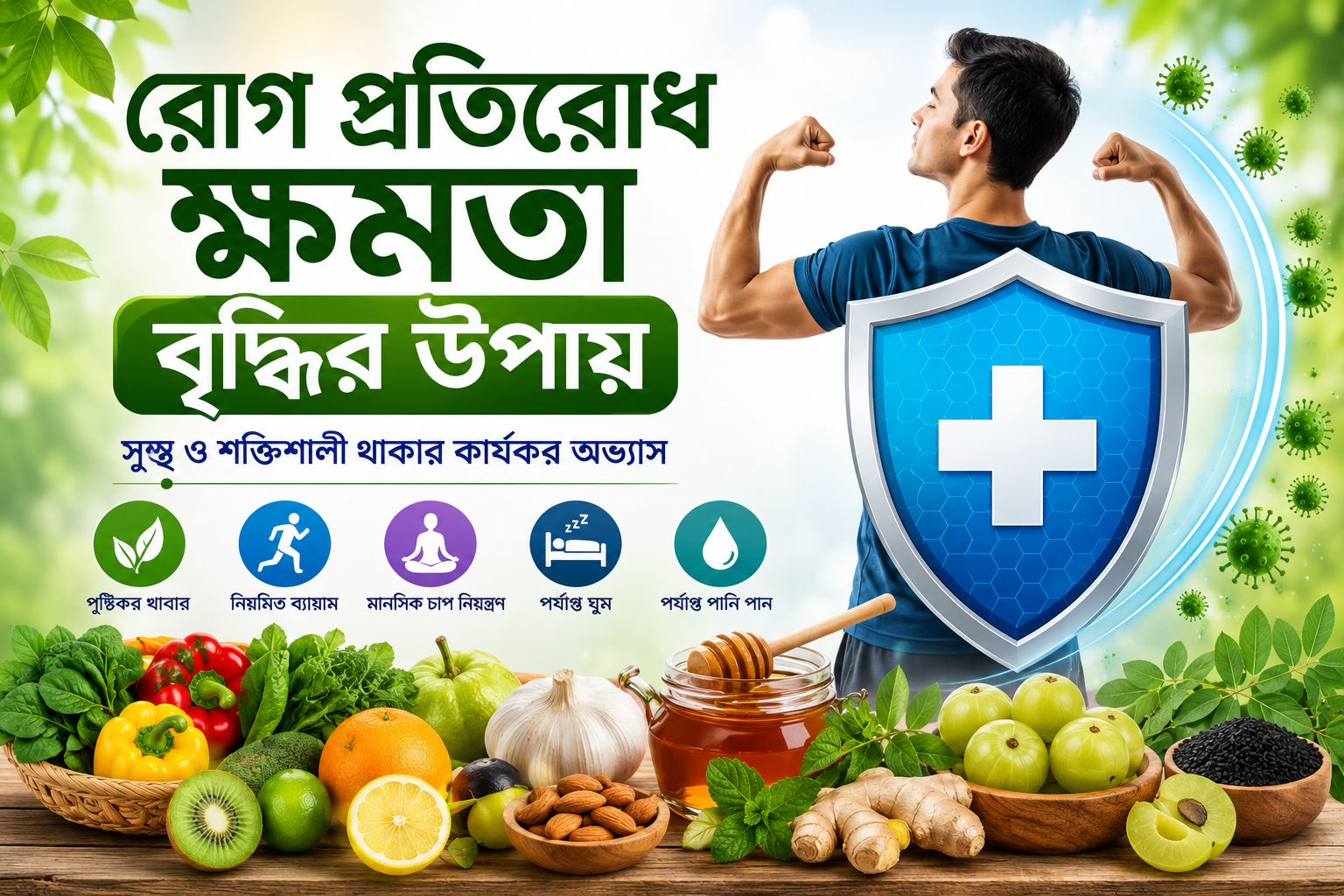 রোগ প্রতিরোধ ক্ষমতা বৃদ্ধির উপায়ঃ সুস্থ জীবনের জন্য কার্যকর অভ্যাস!