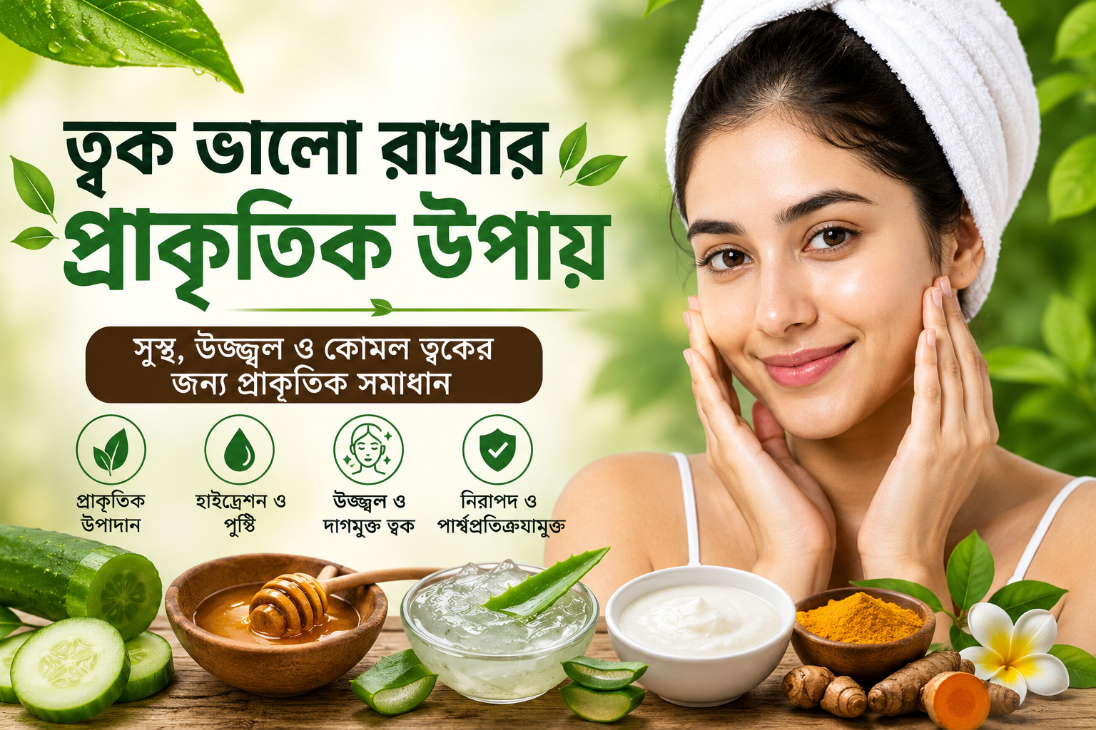 ত্বক ভালো রাখার প্রাকৃতিক উপায়ঃ সুস্থ ও উজ্জ্বল ত্বকের সম্পূর্ণ গাইড!