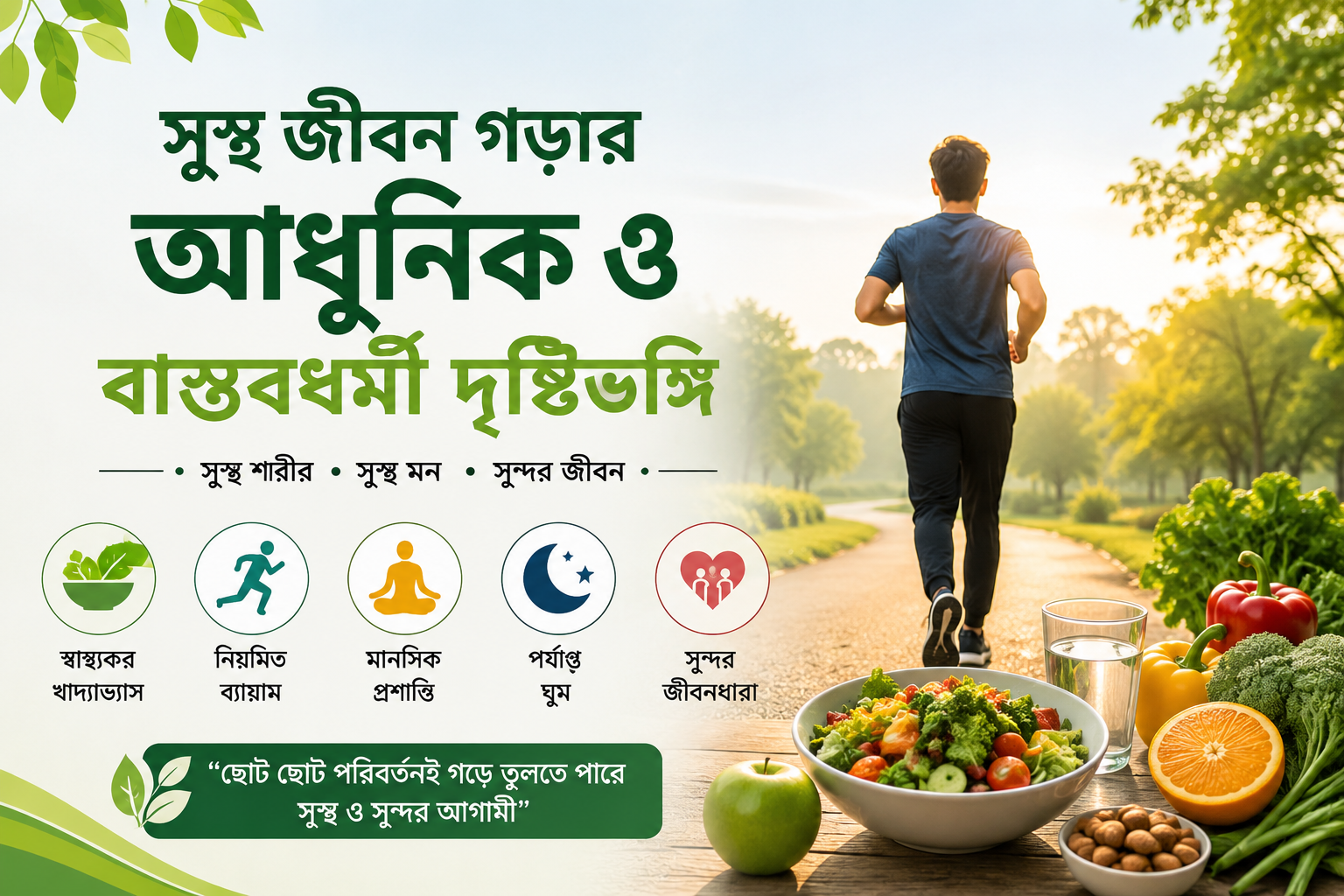 🌿সুস্থ জীবন গড়ার আধুনিক ও বাস্তবধর্মী দৃষ্টিভঙ্গিঃ
