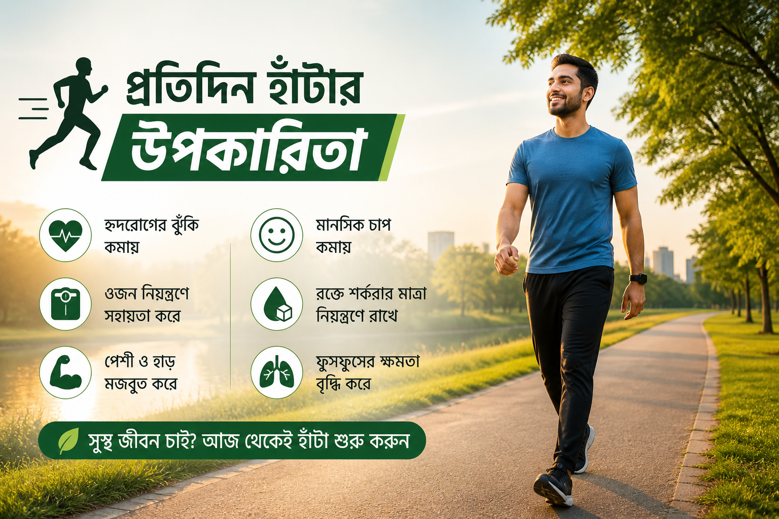 🏃প্রতিদিন হাঁটার উপকারিতা