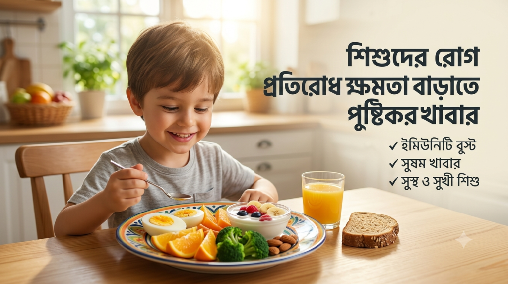 শিশুদের রোগ প্রতিরোধ ক্ষমতা বাড়ানোর পুষ্টিকর খাবার