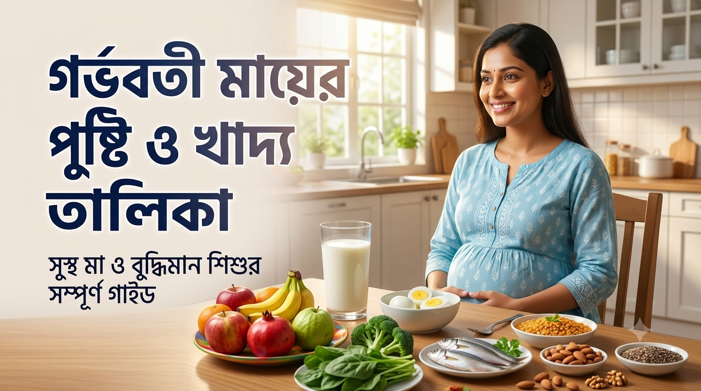 গর্ভবতী মায়ের পুষ্টি ও খাদ্য তালিকা| সুস্থ মা ও বুদ্ধিমান শিশুর জন্য সম্পূর্ণ গাইডলাইন!